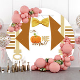 Lofaris Mr Onederful Autumn Pumpkin Round Birthday Backdrop